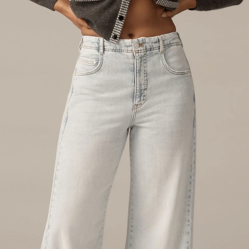 Anthro Pilcro Adi Curly High Rise Flare Jeans - Picture 2 of 9